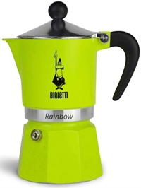 Bialetti Rainbow Mokkakande 3 kopper - GRØN